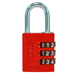 ABUS 144/30 Combination Padlock 30mm Body Red