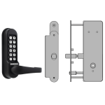 CODELOCKS CL0530 / CL0535 Digital Lock Black Marine Grade with XTD Gate Lock CL0535 BK MG XTD With Passage Set