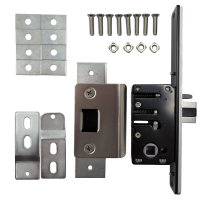 BORG LOCKS S505 AR Aluminium Latch Long Forend 28mm Backset To Suit BL5000 Series RH With Fixing Kit