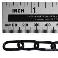 ASEC Steel Welded Chain Black 2.5m Length 2.5mm x 14mm - 2.5m