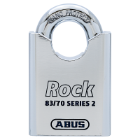 ABUS 83CS/70 Rock Series 2 Closed Shackle Steel Padlock Body Only Without Cylinder Accepts Scandinavian Oval Cylinder (O)