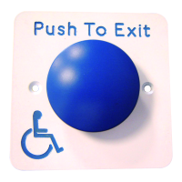 ASEC Push To Exit Blue Dome DDA Exit Button `Push To Exit`