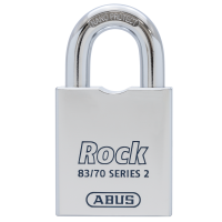 ABUS 83/70 Rock Series 2 Open Shackle Steel Padlock Body Only Without Cylinder Accepts Half Euro (EPZ)