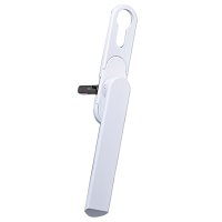 DEBAR Velte Bi-Fold Door Handle With Euro Profile Cut-Out White