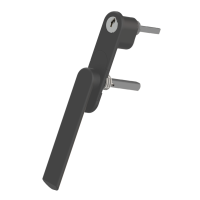DEBAR Velte Bi-Fold Door Handle With Integrated Lock Grey