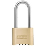 MASTER LOCK 175 Brass Open Shackle Combination Padlock KD Long Shackle Visi