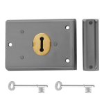 YALE 402 2 Lever Rim Deadlock 102mm GREY Visi