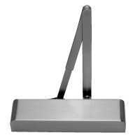 ASEC Architectural Size 2-5 Door Closer With Backcheck & Delayed Action CE/UKCA FD120 C/W Cover & Arm Silver