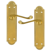 ASEC Georgian Shaped Plate Mounted Lever Furniture PB Lever Latch