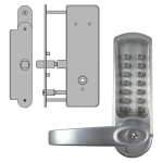 CODELOCKS CL0630 / CL0635 Digital Lock Brushed Steel With XTD Gate Lock CL0635 BS XTD With Passage Set