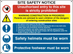 ASEC Composite Site Safety Poster 800mm x 600mm PVC Sign Single Poster