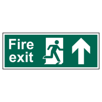 ASEC Fire Exit Arrow Direction Sign 400mm x 150mm Up