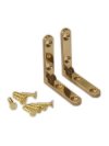 Polished Brass Box Stop Hinge (Pair)