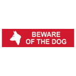 ASEC `Beware of The Dog` Sign 200mm x 50mm 200mm x 50mm