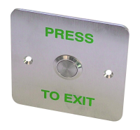 ASEC Press To Exit Stainless Steel Surface 1 Gang Button `Press To Exit`