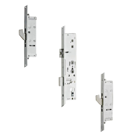LOCKMASTER Lever Operated Latch & Deadbolt Twin Spindle 20mm Radius Faceplate 2 Hook 45/92