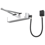 UNION CE4F-E Size 4 Electromagnetic Overhead Door Closer With Swing Free Or Hold Open Facility Satin Stainless Steel