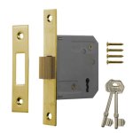 ERA 472 & 572 3 Lever Deadlock 76mm Brass Boxed