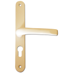 ASEC 70 Lever/Lever UPVC Furniture - 270mm Backplate Gold