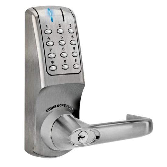 CODELOCKS CL5010N Netcode Battery Operated Digital Lock Brushed Steel - Click Image to Close