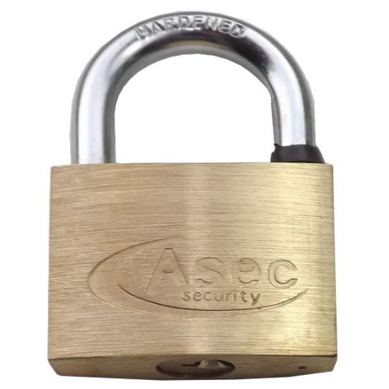 ASEC KD Open Shackle Brass Padlock 50mm KD Visi - Click Image to Close