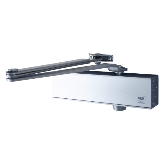 UNION CE24V Size 2-4 Door Closer Silver - Click Image to Close